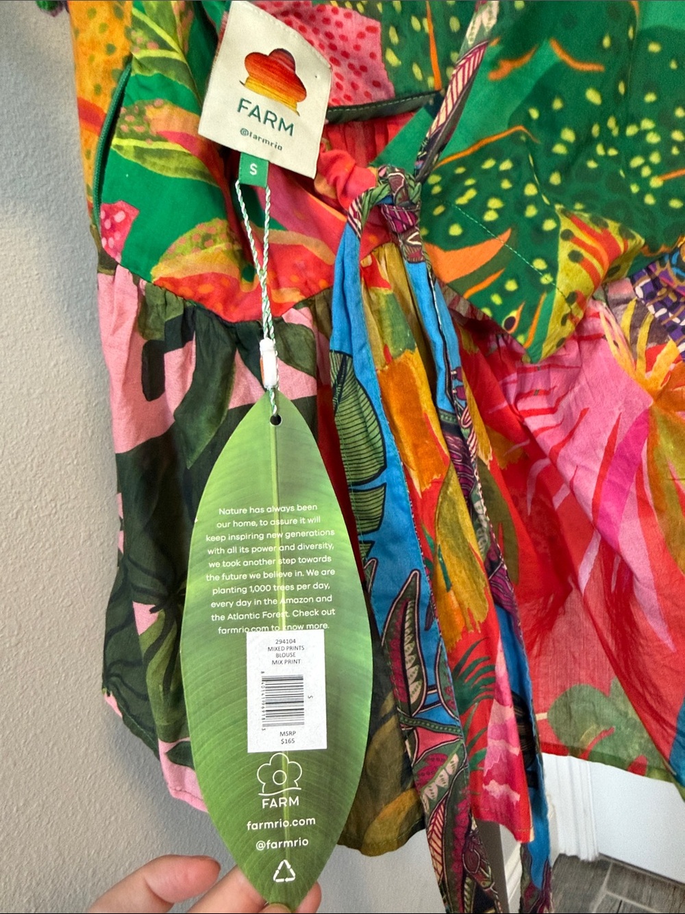 NWT FARM Rio Multicolor Tropical Ruffle Tank Top - Picture 5 of 5